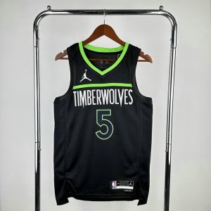 NBA 5 Edwards Minnesota Timberwolves 2023-24 statement Maillot noir